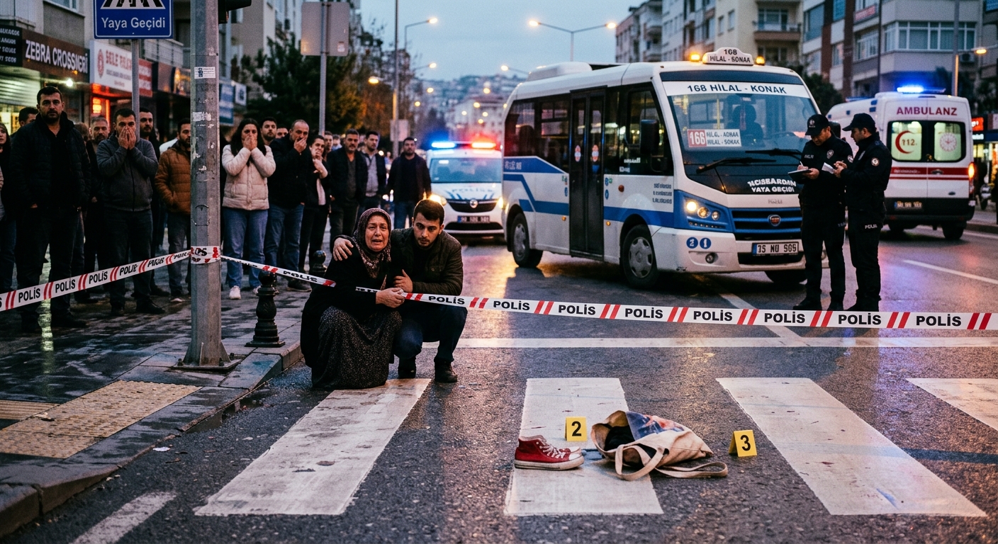 Yaya geçidinde feci kaza! Genç kız hayatını kaybetti