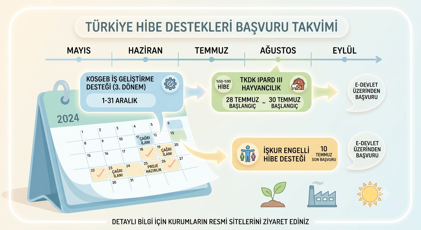 Hibe destekleri için başvuru takvimi açıklandı