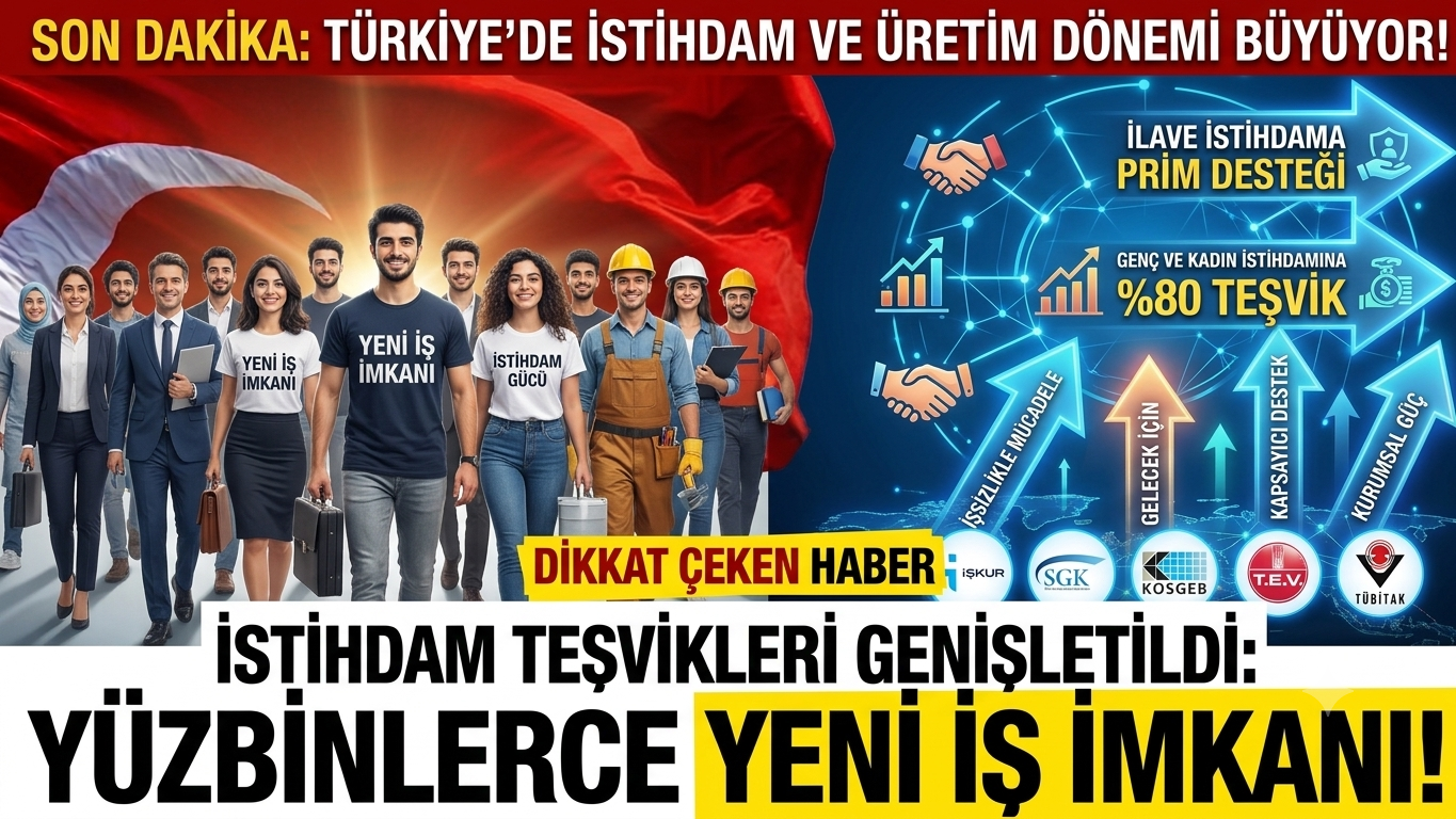 İstihdam teşvikleri genişletildi