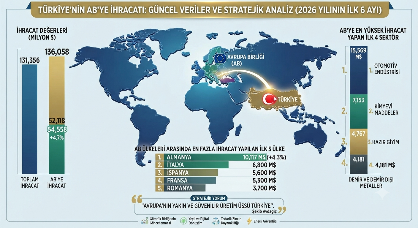 Türkiye'nin AB'ye ihracatı 54,6 milyar dolara ulaştı: En fazla ihracat hangi ülkeye yapıldı?