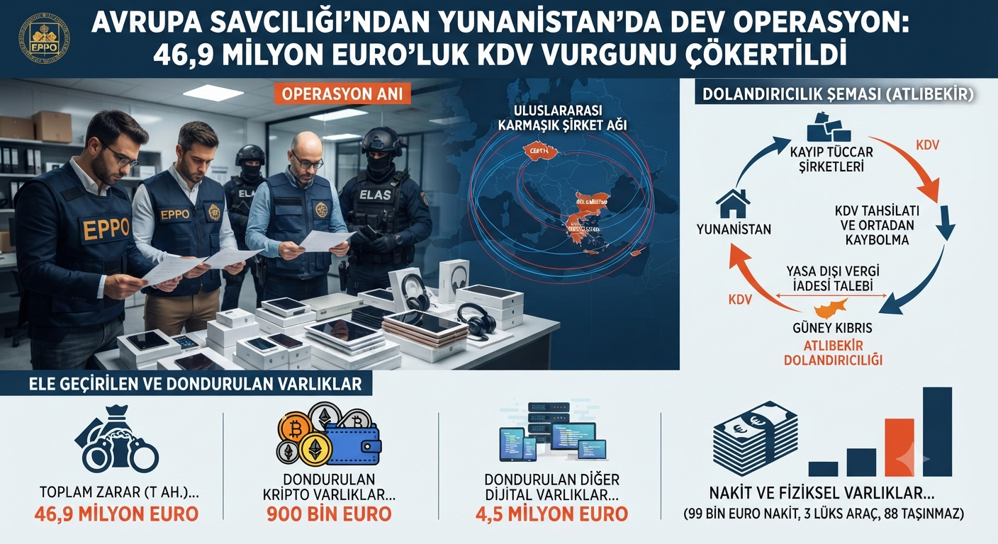 Avrupa Savcılığı'ndan Yunanistan'da Büyük Baskın: Elektronik Ticaret Ağında Operasyon!