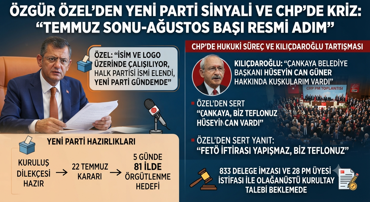 Özgür Özel'den Yeni Parti İddialarına Yanıt: 'Temmuz Sonu, Ağustos Başı Resmi Adım Atılıyor