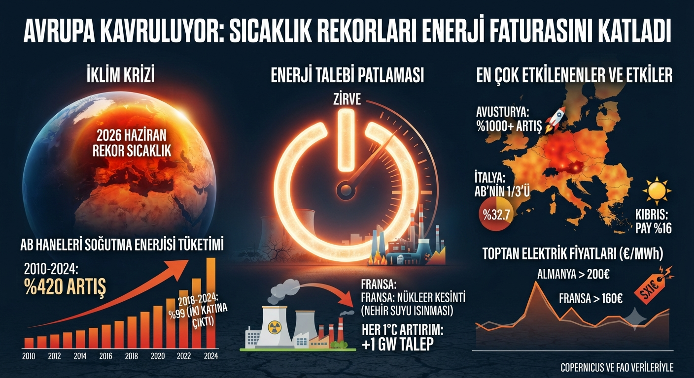 Avrupa'nın Soğutma Faturası Katlandı: İşte En Çok Enerji Harcayan Ülkeler