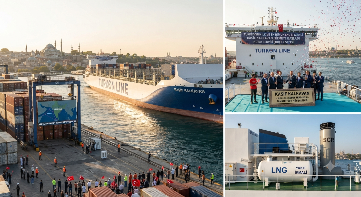 Turkon Line'ın Çevreci LNG'li Gemisi Kaşif Kalkavan Seferlerine Başladı