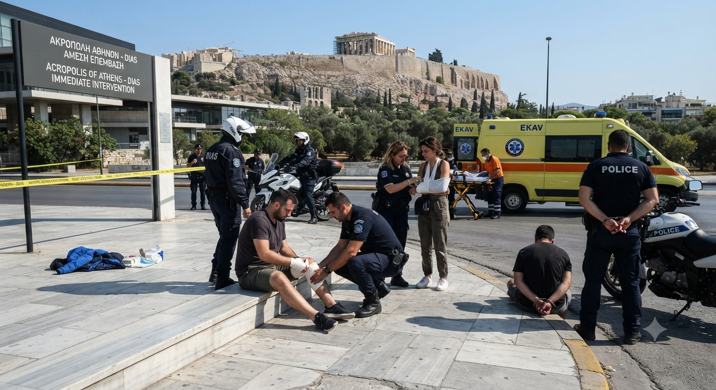 Tarihi Alanda Dehşet: Akropolis'te Turistlere Saldırı