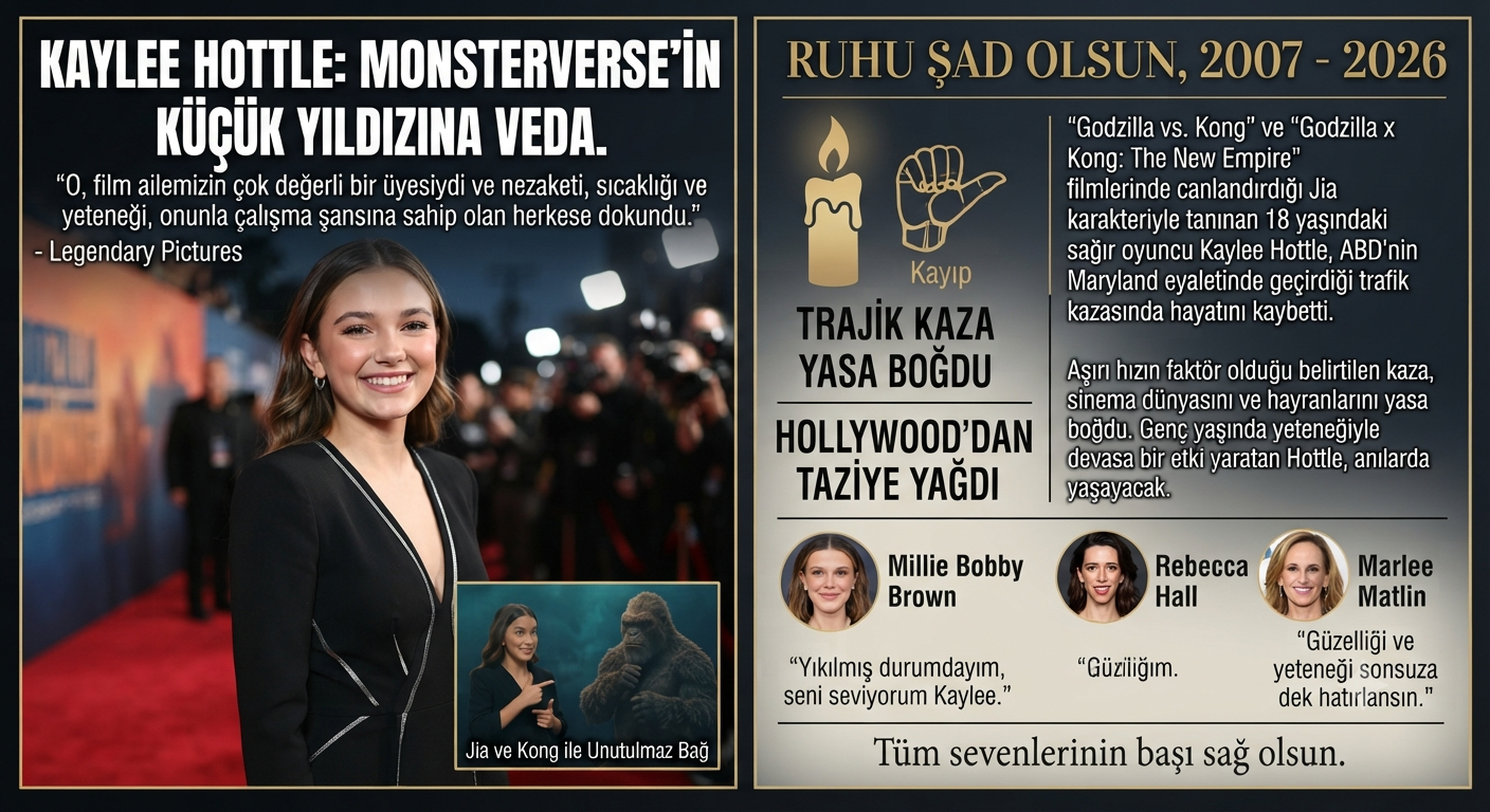 Godzilla vs. Kong" Filmiyle Tanınan Kaylee Hottle 18 Yaşında Yaşamını Yitirdi
