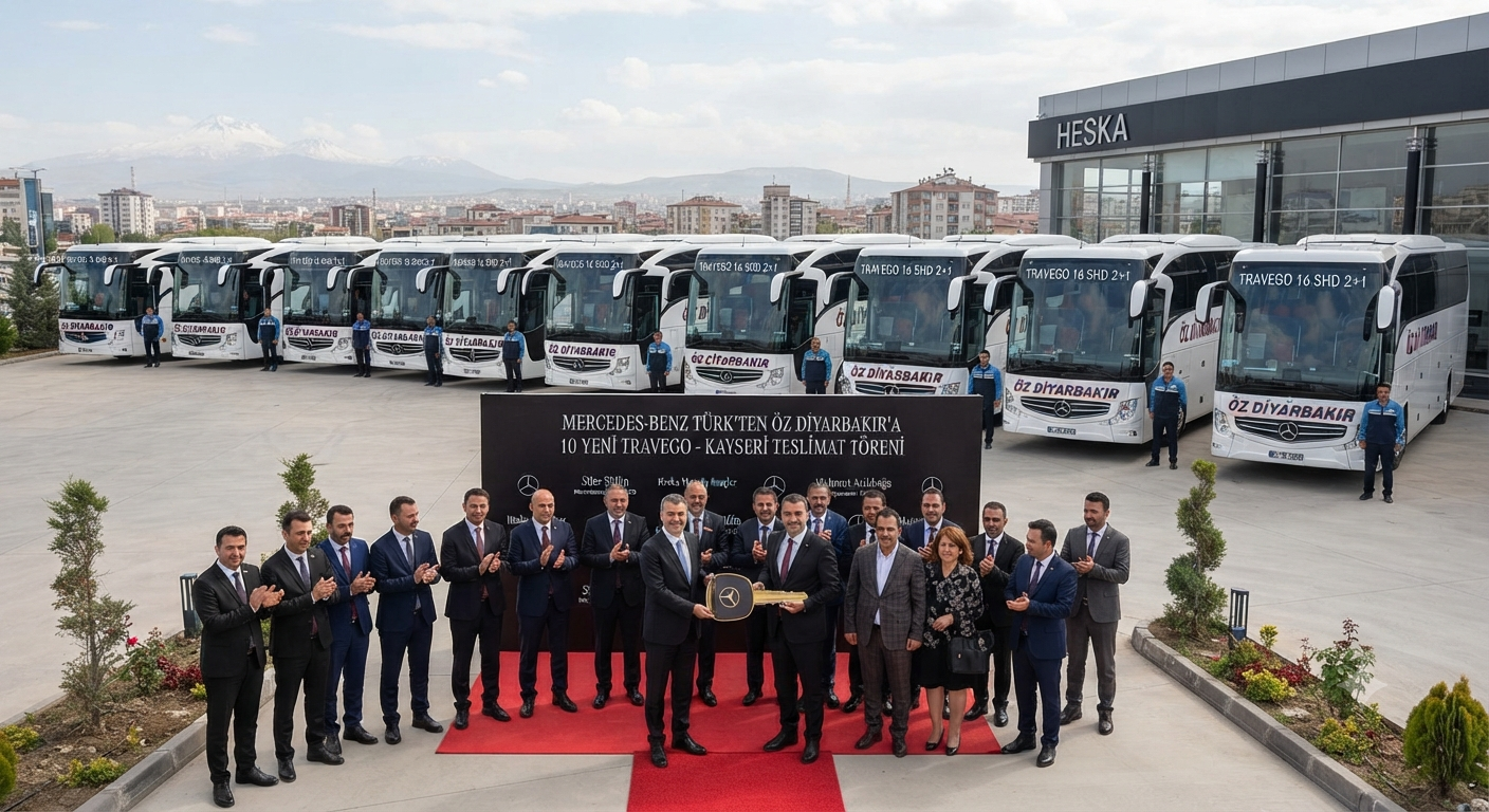 Mercedes-Benz Türk'ten Teslimat: Öz Diyarbakır Seyahat Filosunu 10 Adet Travego ile Güçlendirdi