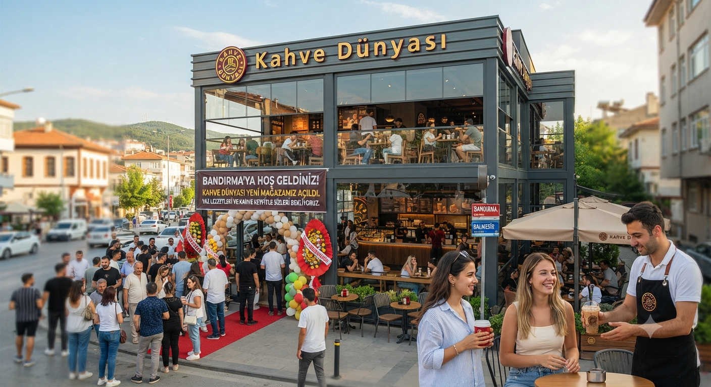 Kahve Dünyası Bandırma'daki Yeni Şubesinde Kapılarını Açtı