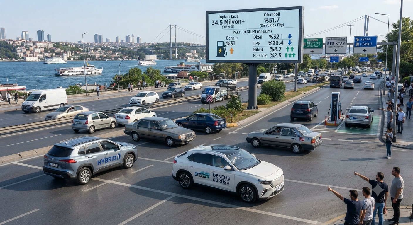 Türkiye'de Otomobil Tercihleri Tersine Döndü: Dizel Gerilerken, Elektrikli Araçlar Yükselişte