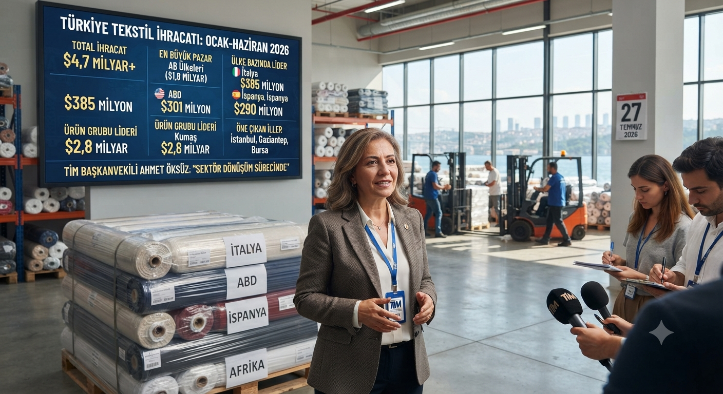 Tekstil Sektörü İhracat Rakamları Açıkladı: 6 Aylık Tutar 4,7 Milyar Doları Aştı, En Büyük Pazar Neresi?