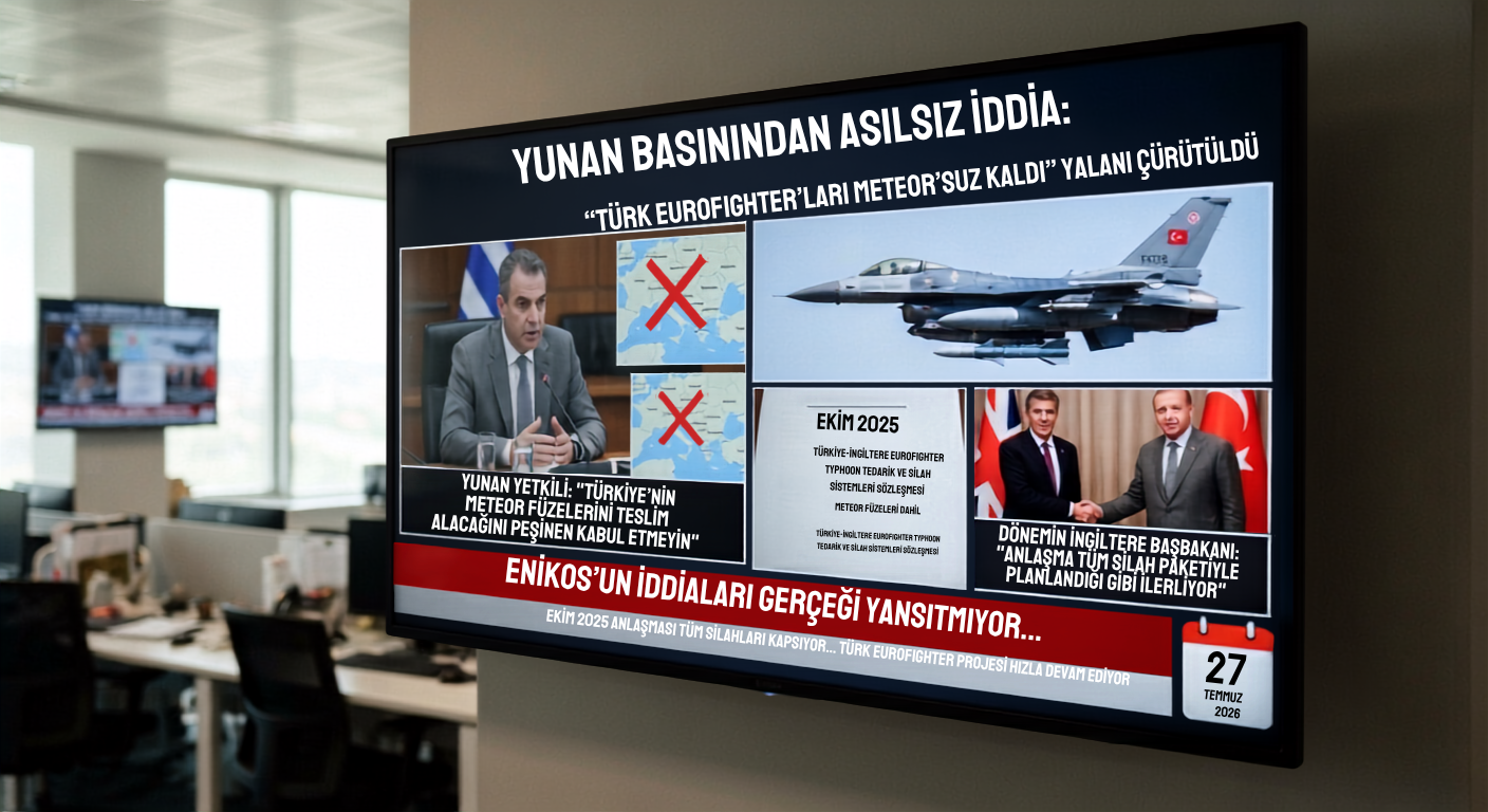 Yunan Basınından Asılsız İddia: "Türk Eurofighter Savaş Uçakları Meteor Füzelerinden Mahrum Bırakıldı"