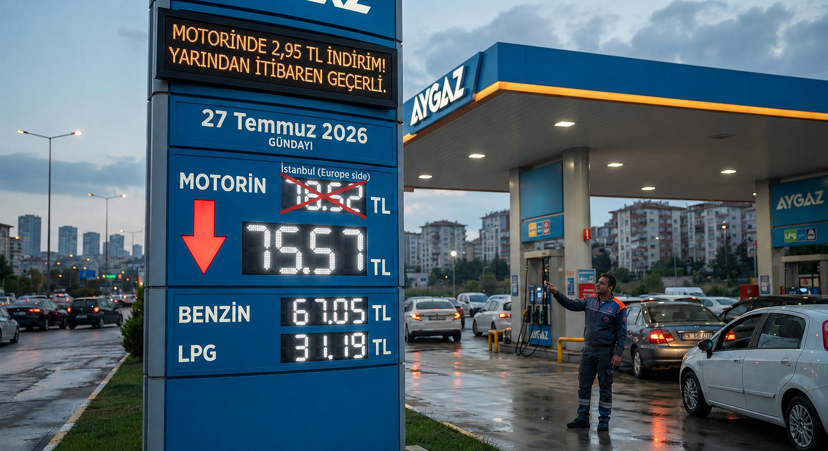 Akaryakıt Fiyatlarında İndirim Heyecanı: Gece Yarısından İtibaren Pompaya Yansıyacak Güncel Benzin ve Motorin Tarifesi