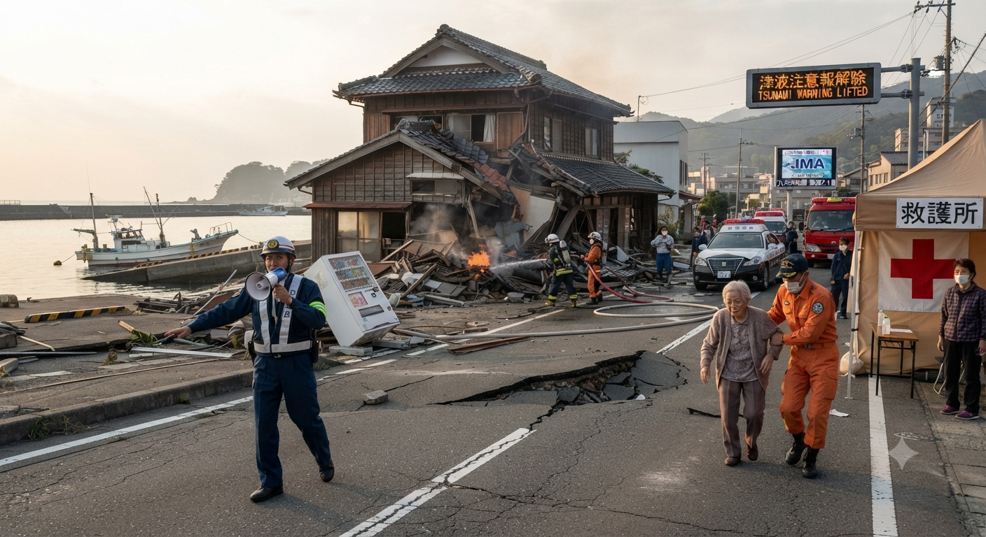 Japonya'da 7.1 Büyüklüğündeki Depremin Ardından Yapılan Tsunami Uyarısı Sonlandırıldı
