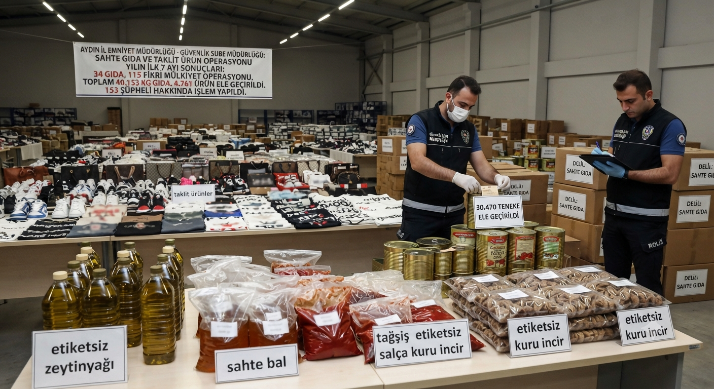 Aydın'da Sahte ve Taklit Gıda Operasyonu: 13 İşletme ve 153 Şüpheliye İşlem Yapıldı