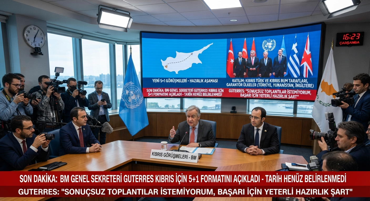 BM Genel Sekreteri Guterres'ten Kıbrıs İçin "5+1" Formülü Çağrısı