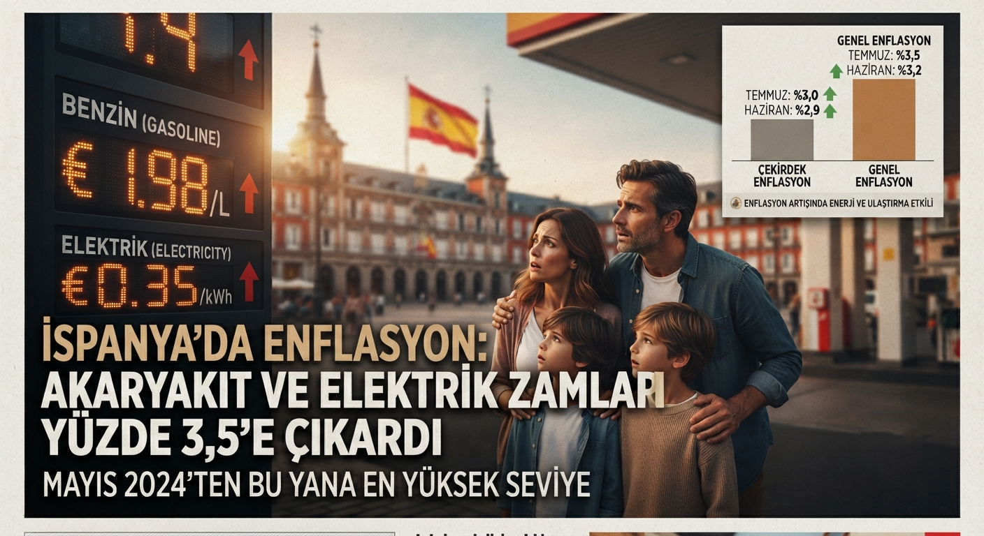 İspanya'da Enflasyon Hız Kazandı: Akaryakıt ve Elektrik Zamlarıyla Oran Yüzde 3,5'e Yükseldi