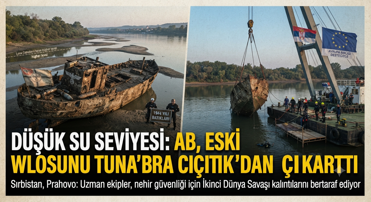 Düşük Su Seviyesi Ortaya Çıkardı: AB, Eski Wehrmacht Filosunu Tuna'dan Çıkarttı