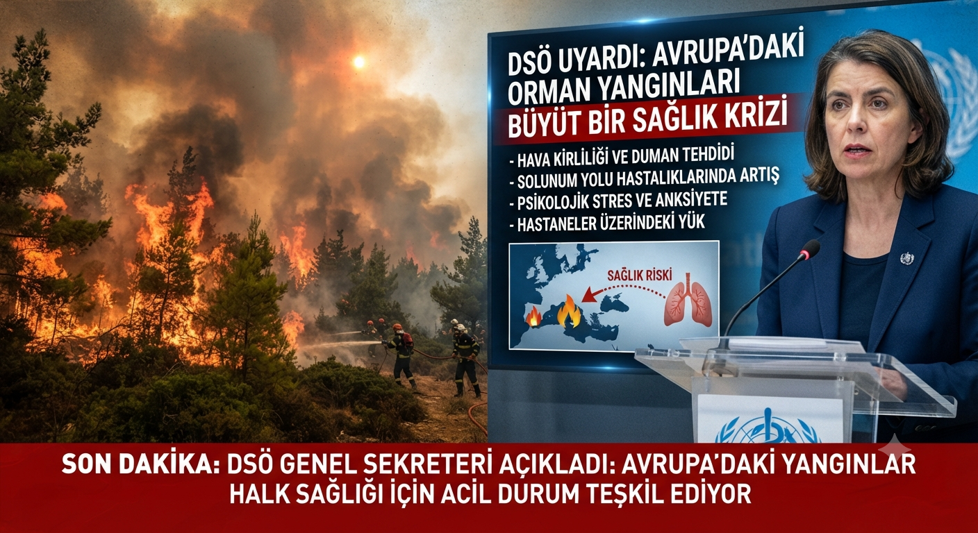 DSÖ'den Kritik Uyarı: Avrupa'yı Saran Orman Yangınları Büyük Bir Halk Sağlığı Krizi Doğuruyor