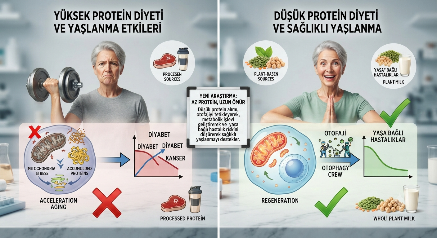 Yüksek Protein Diyetleri Rafa Kalkıyor: Yeni Araştırma, Düşük Protein Tüketiminin Sağlıklı Yaşlanmanın Anahtarı Olabileceğini Ortaya Koydu