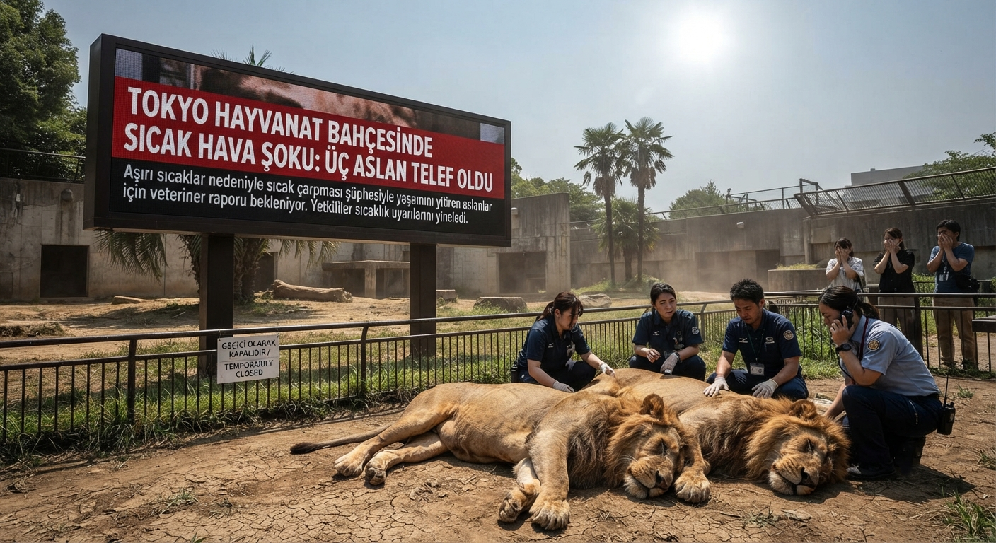 Tokyo Hayvanat Bahçesinde Acı Olay: Üç Aslan Sıcak Çarpması Şüphesiyle Yaşamını Yitirdi