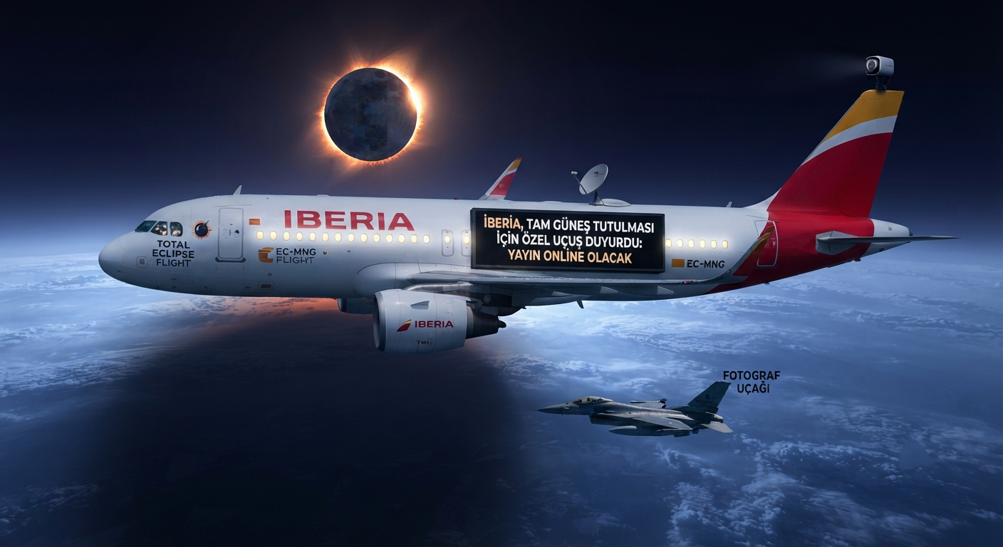Iberia'dan Tam Güneş Tutulması İçin Özel Sefer: Canlı Yayın Müjdesi