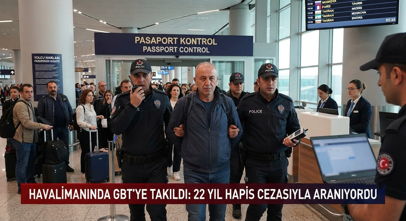 Havalimanında Şok Gözaltı: 22 Yıl Hapis Cezasıyla Aranan Firari Yakalandı