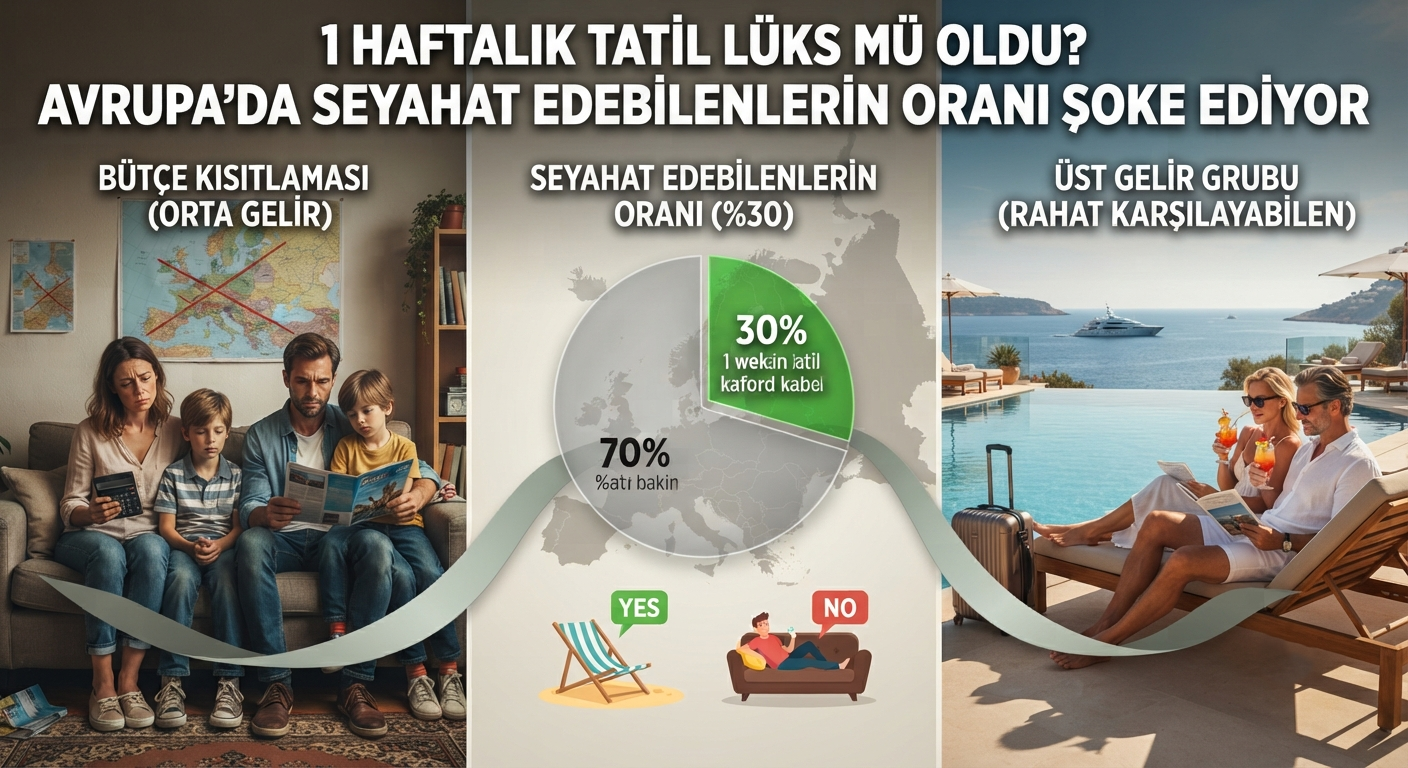 1 Haftalık Tatil Lüks mü Oldu? Avrupa'da Seyahat Edebilenlerin Oranı Şoke Ediyor