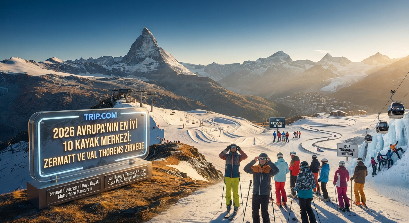 Trip.com 2026 Sezonu İçin Duyurdu: Avrupa'nın En İyi 10 Kayak Merkezi Arasında Zermatt ve Les Arcs Öne Çıkıyor