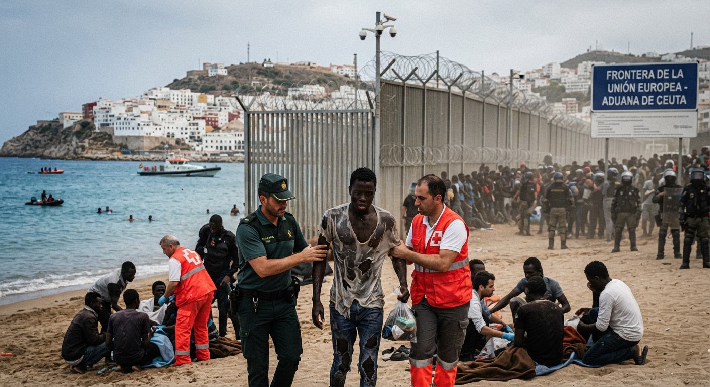 İspanya ile Fas Arasında Ceuta Sınırında Göçmen Gerilimi