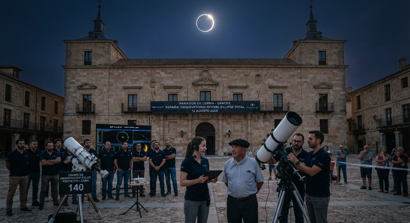 Lerma'da "SpaceX Etkisi": Tarihi Parador Güneş Tutulması İçin Kapandı