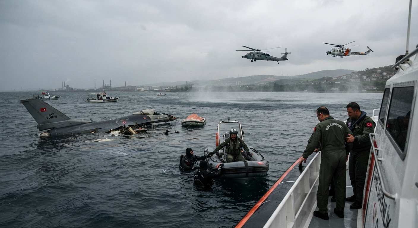 Yalova'da Askeri Hareketlilik: Eğitim Uçuşundaki F-16 Kaza Kırıma Uğradı