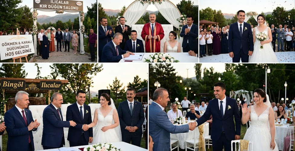 Bingöl'de Mutlu Mürvet: Vali Yardımcısı Gökmen ve Yağmur Karalı Hayatlarını Birleştirdi