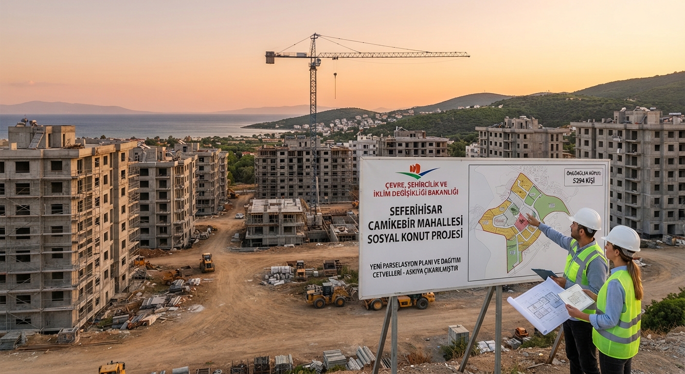 Seferihisar'daki Tartışmalı TOKİ Projesinde Yeni Aşama: Parselasyon Planı Askıya Çıkarıldı