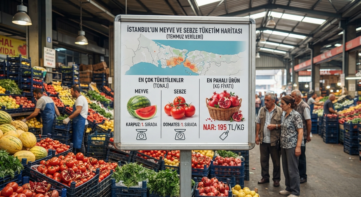 İstanbul'un Meyve ve Sebze Haritası Çıkarıldı: En Çok Tüketilen ve En Pahalı Ürünler Belli Oldu