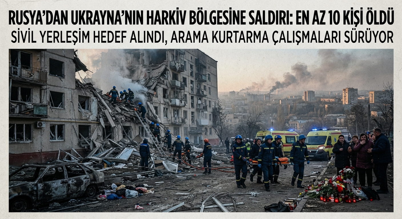 Rusya'dan Harkiv'e Kanlı Saldırı: En Az 10 Sivil Hayatını Kaybetti