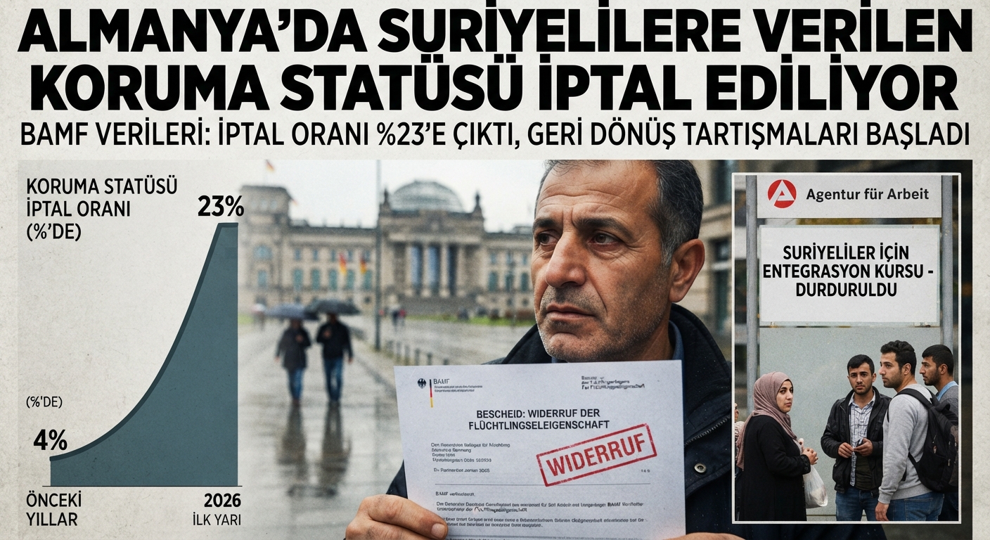 Almanya'dan Kritik Karar: Suriyelilerin Koruma Statüleri İptal Ediliyor