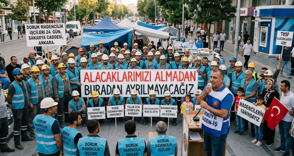 Madenci Direnişi 24. Gününde: "Alacaklarımızı Almadan Gitmeyeceğiz"
