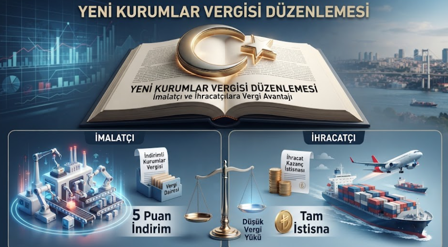 İmalatçı ve İhracatçılara Vergi Avantajı: Yeni Kurumlar Vergisi Düzenlemesi