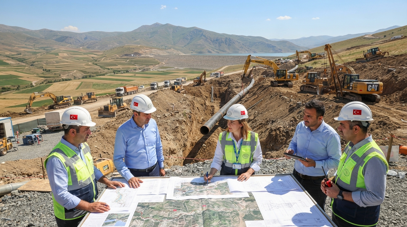 Bayburt Kırklartepe Barajı Sulama İnşaatında Son Durum Değerlendirildi