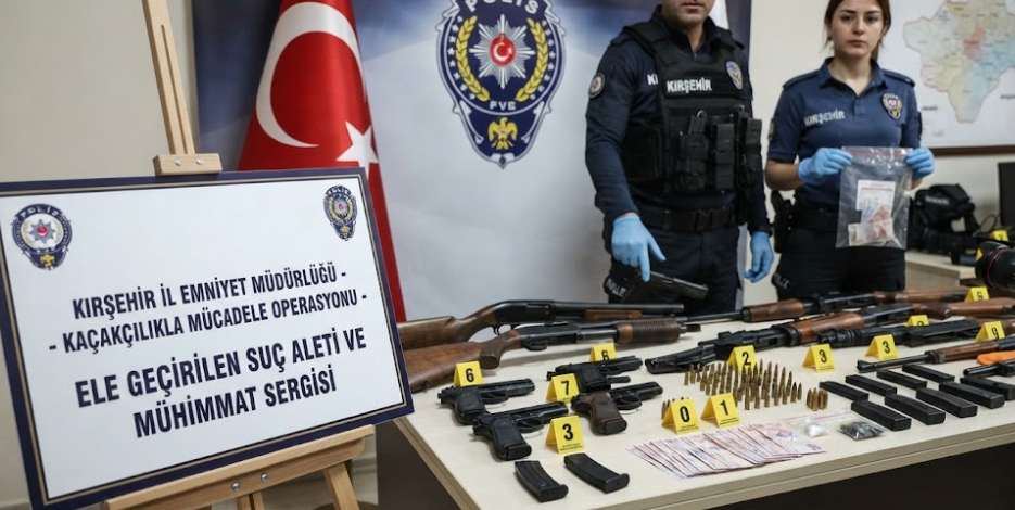 Kırşehir’de Denetimlerde Ruhsatsız Silah ve Mühimmat Ele Geçirildi