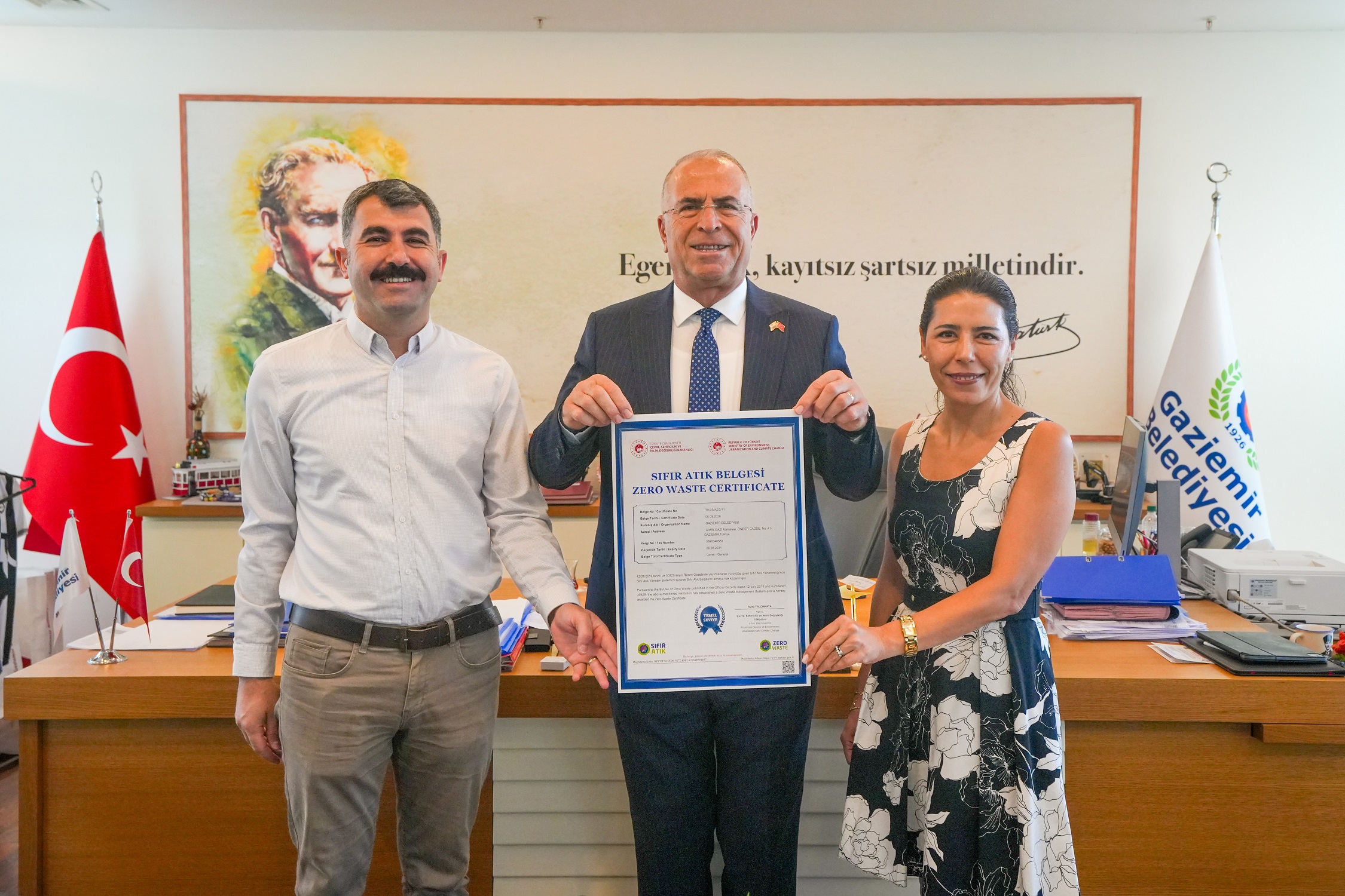 Gaziemir Belediyesi'nden Çevre Başarısı: İlçe Geneli Sıfır Atık Belgesi 2026
