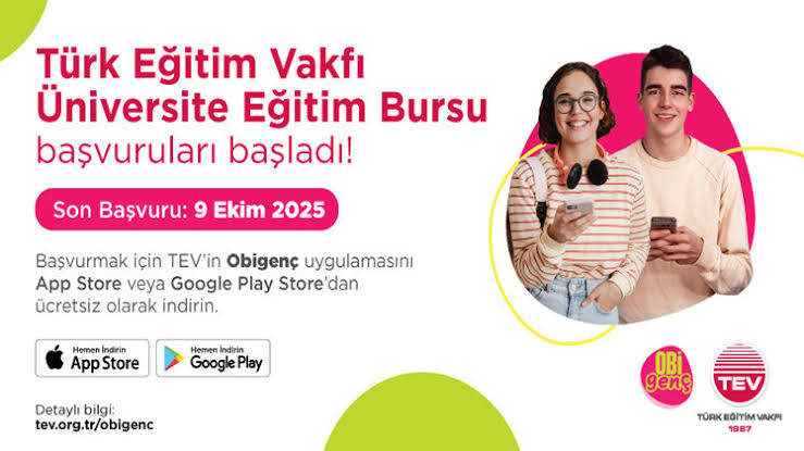TEV Üniversite Bursu Başvuruları 8 Ekim'de Sona Eriyor