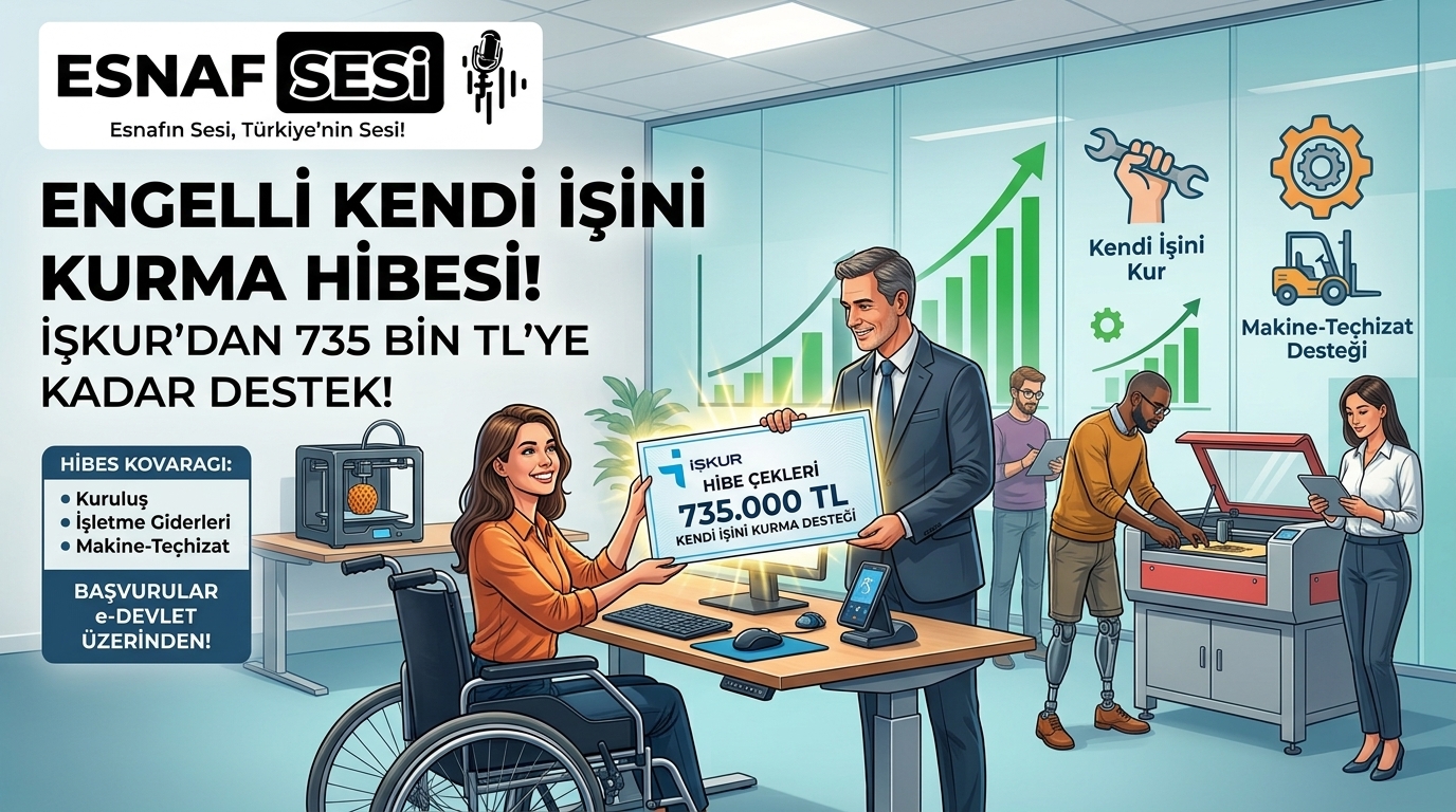 Engelli kendi işini kurarken 735 bin TL'ye kadar İŞKUR hibesi alıyor