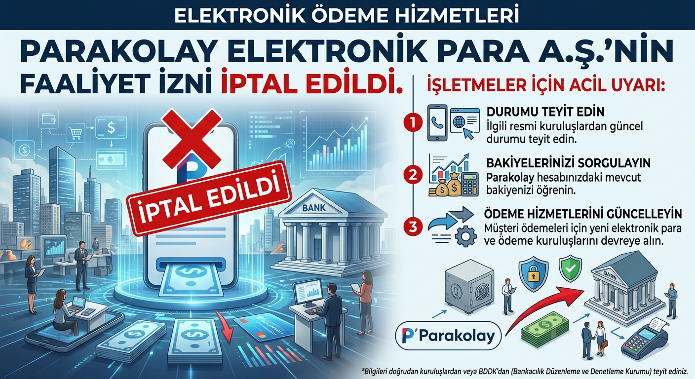 Parakolay Elektronik Para A.Ş.’nin faaliyet izni TCMB tarafından iptal edildi