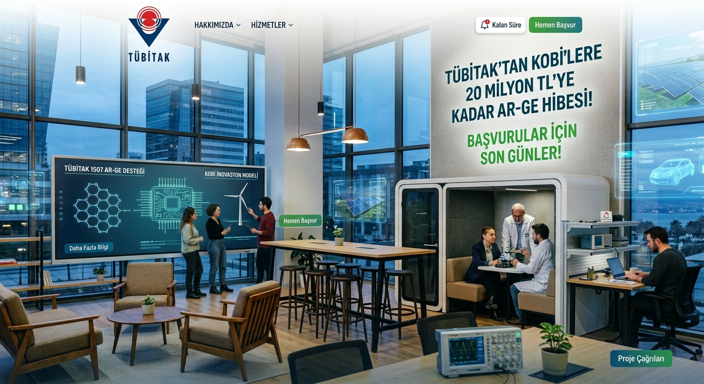 TÜBİTAK 1501 Ar-Ge desteğinde KOBİ’lere 20 milyon liraya kadar hibe, son başvuru 26 Ekim