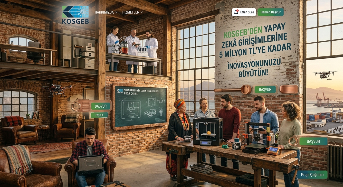 KOSGEB Yapay Zekâ Kredisi ile teknoloji girişimlerine 5 milyon liraya kadar faizsiz kredi