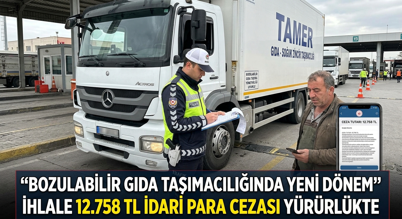 Bozulabilir gıda taşımacılığında yeni ceza düzenlemesi yürürlükte, ihlale 12 bin 758 TL idari para cezası